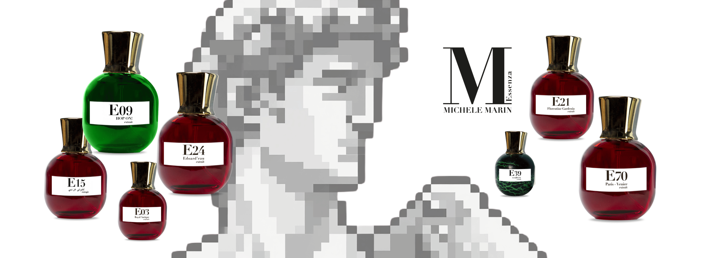 Michele Marin Essenza mit David und Nischenduft Flakons bei scent amor deinem Fachmann für feine Nischenparfums