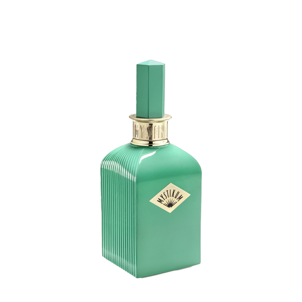 Mystikum Fantasy Collection THE GEISHA´S SECRET GARDEN Eau de Parfum Flakon freigestellt seitliche Ansicht