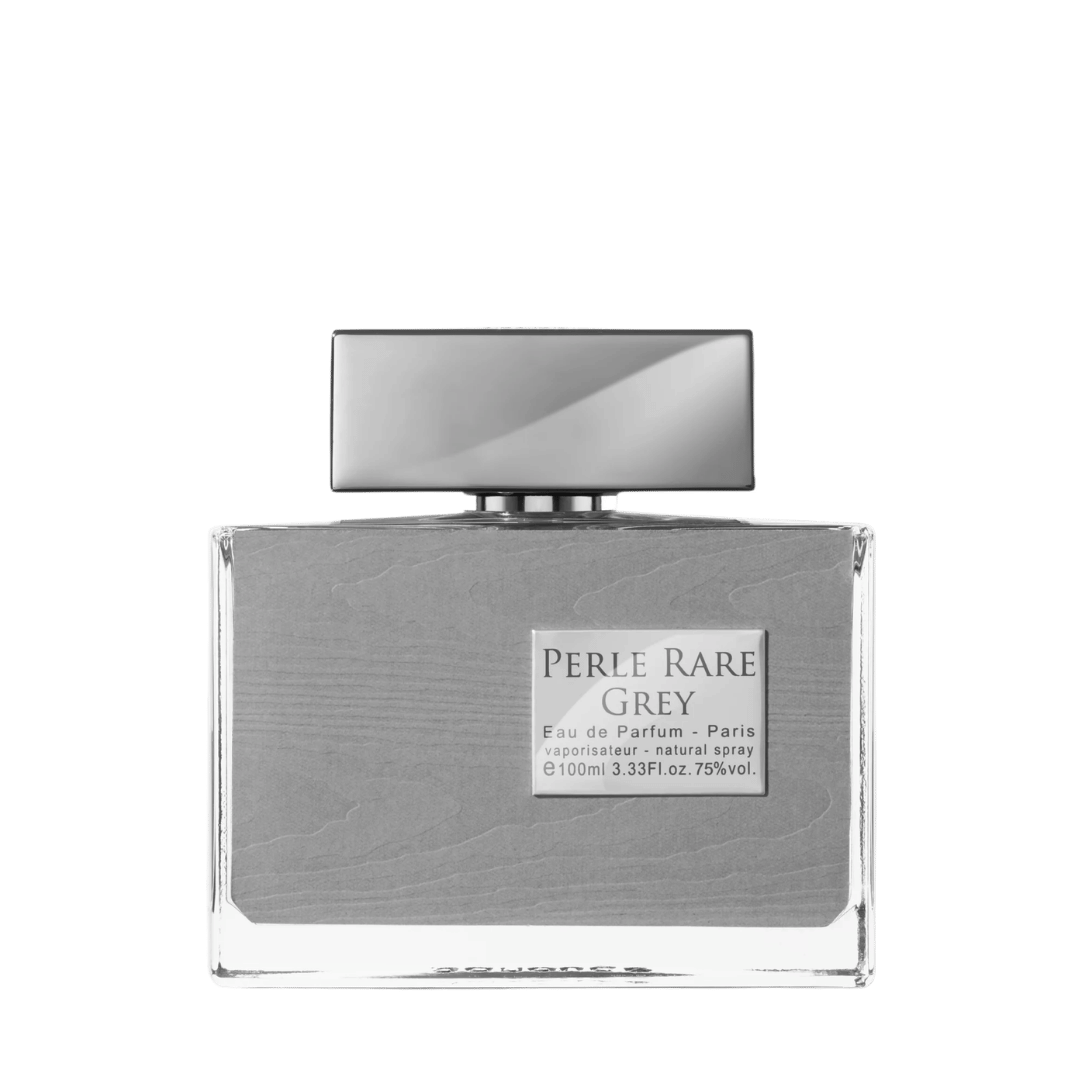 Panouge Paris PERLE RARE GREY Eau de Parfum Nischenduft Flakon freigestellt und präsentiert bei scent amor deinem Fachmann für feine Nischenparfums