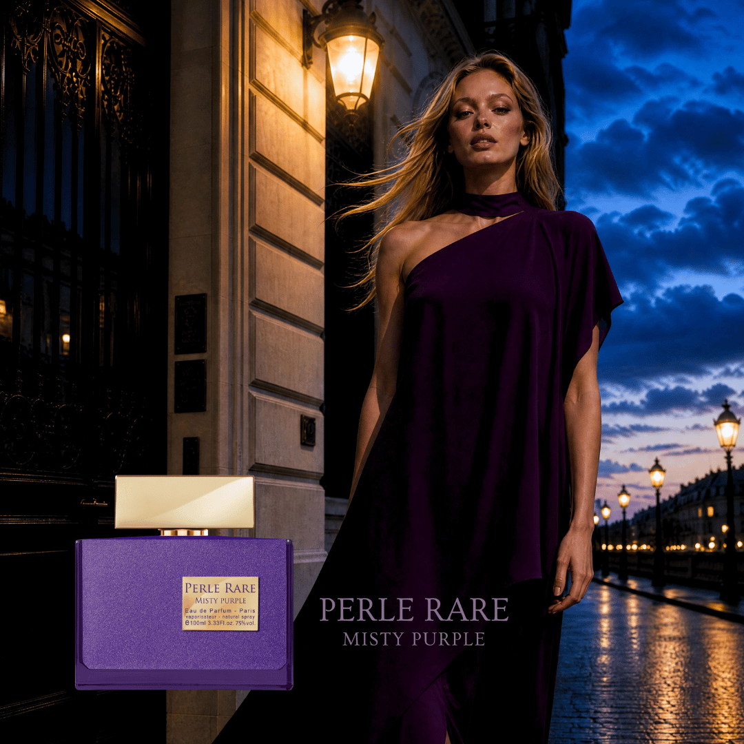 Panouge Paris PERLE RARE MISTY PURPLE Eau de Parfum Frau in der Nacht auf den Pariser Strassen für scent amor