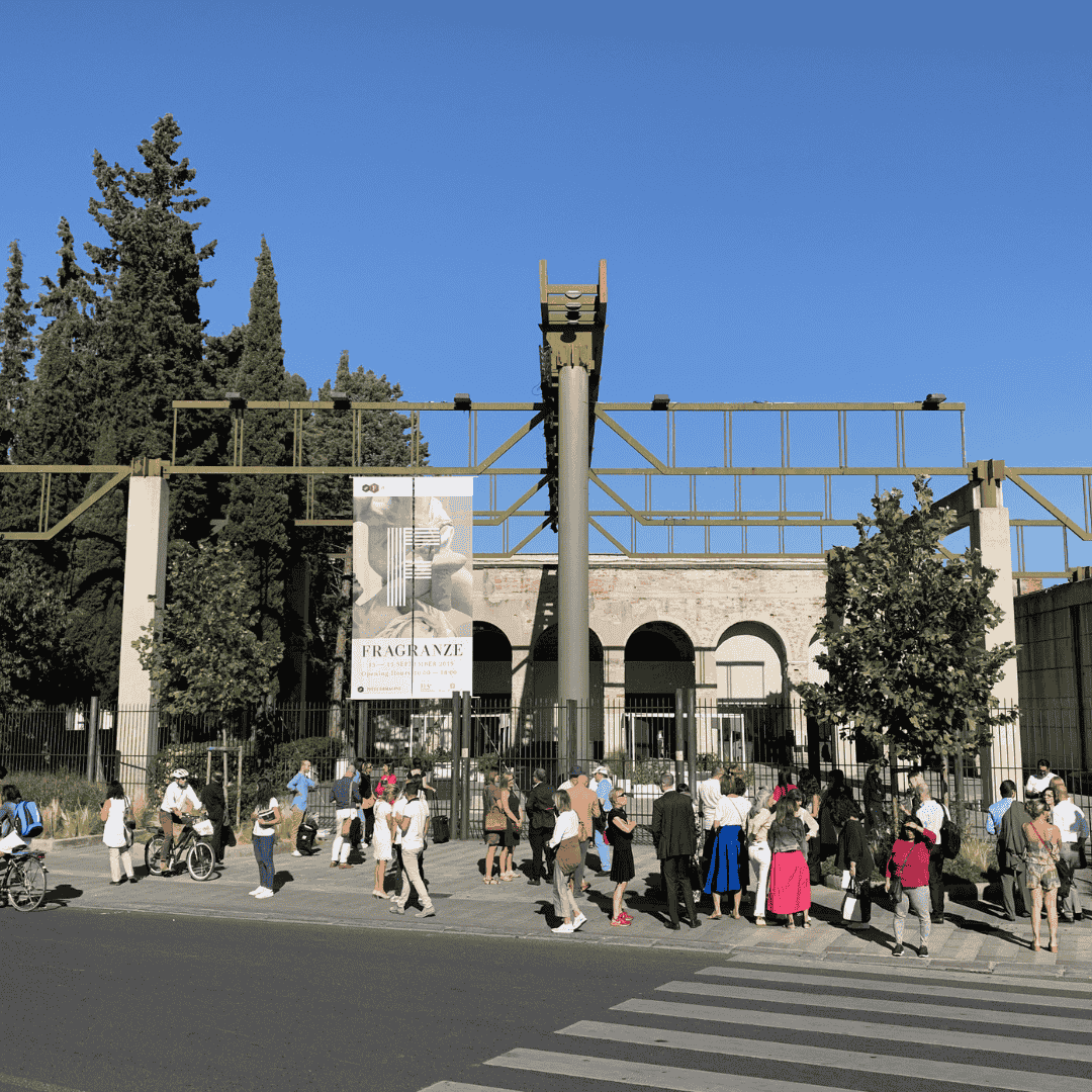 Pitti Fragrance in Florenz Bild zeigt den Eigangsbereich