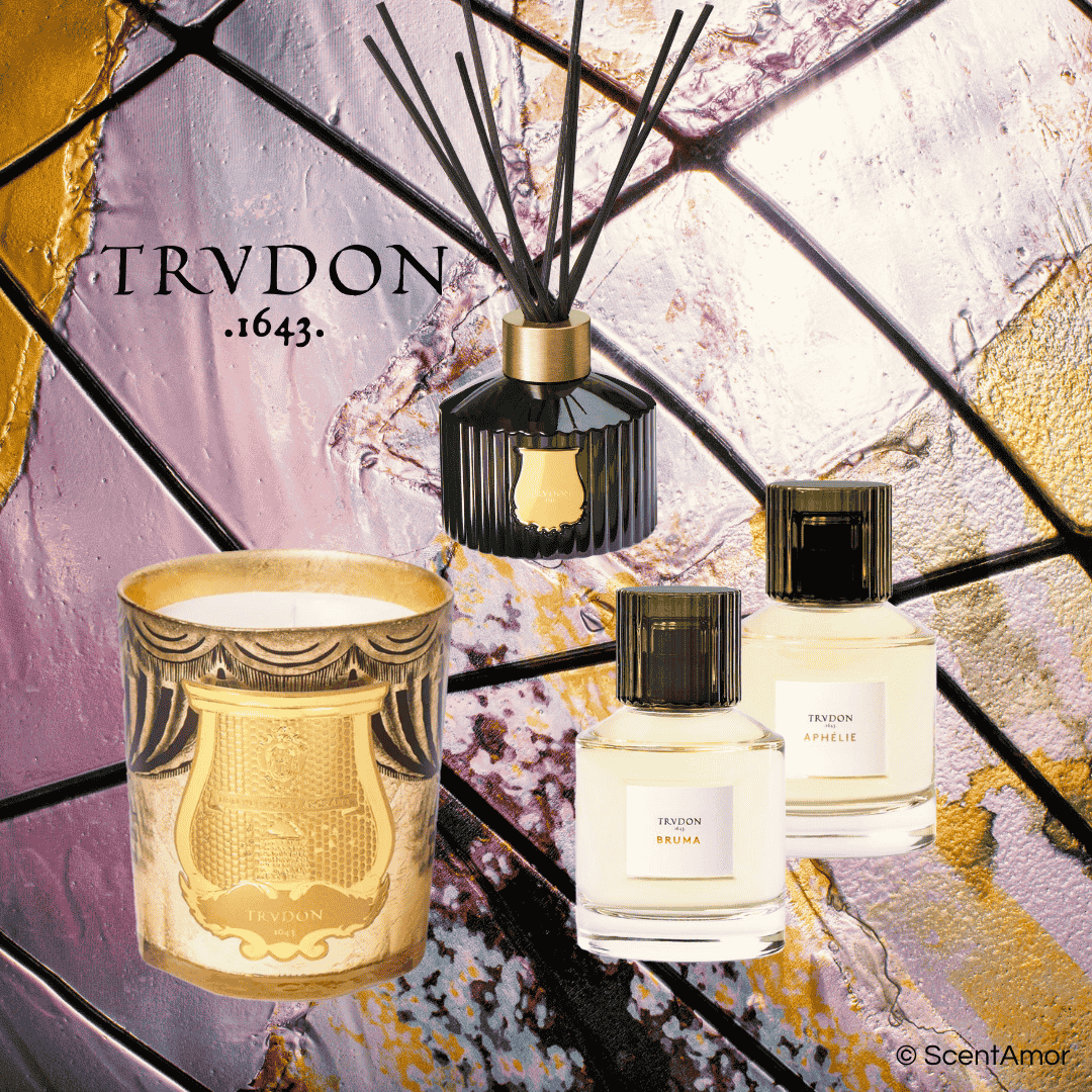Trudon Kollage Raumduft Kerze und Parfumflakon Bruma undAphelie