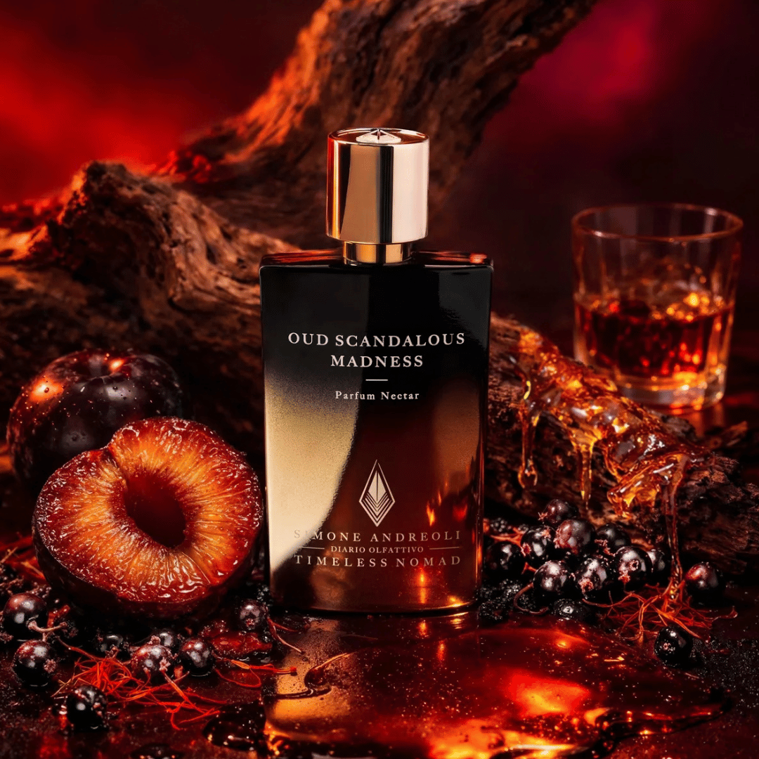 Simone Andreoli Oude Scandalous Madness Timeless Nomad Flakon Nischenduft mit Pflaume und Rum bei scent amor
