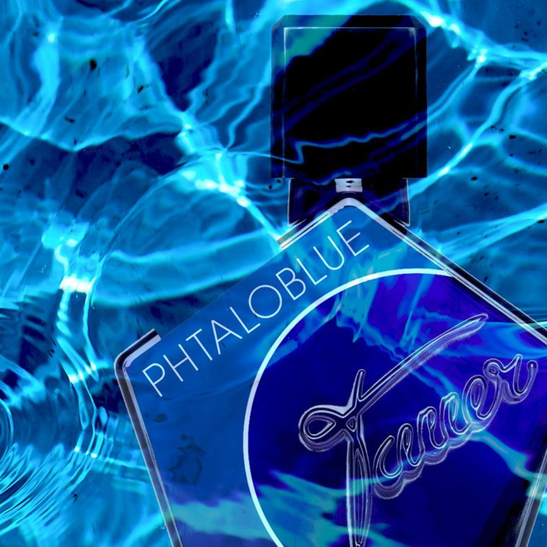 tauer perfumes phtaloblue flakon unter wasser