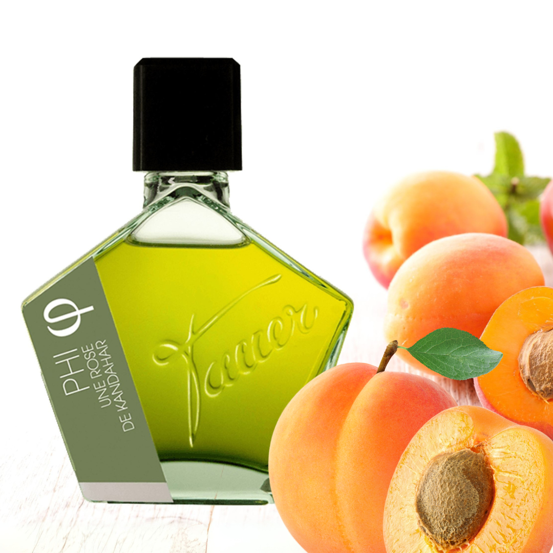 tauer perfumes phii une rose de kandahar neben aprikosen
