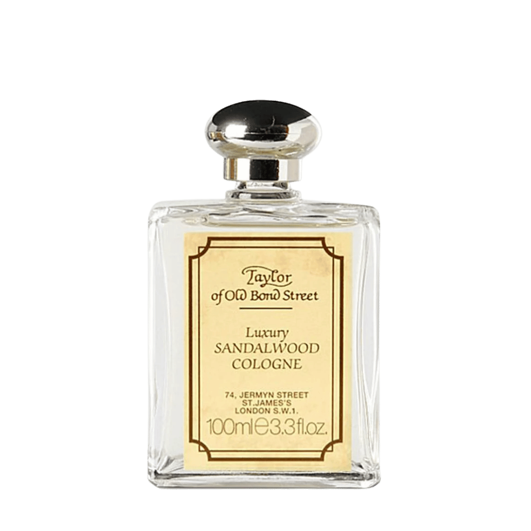 Taylor of Old Bond Street Luxury Sandalwood Cologne im edlen Flakon präsentiert bei scent amor Fachmann für Nischendüfte und feine Pflege