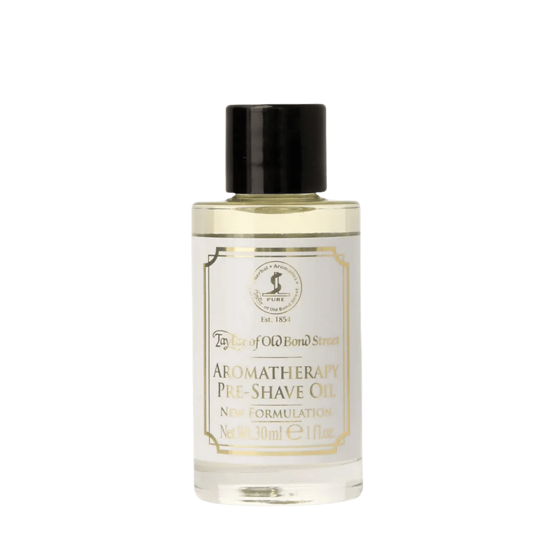 AROMATHERAPY Pre Shave Oil von Taylor of Old Bond Street – die gepflegte Vorbereitung für eine bessere Rasur präsentiert bei scent amor Deinem Fachmann für feine Nischenparfums und beste Pflege