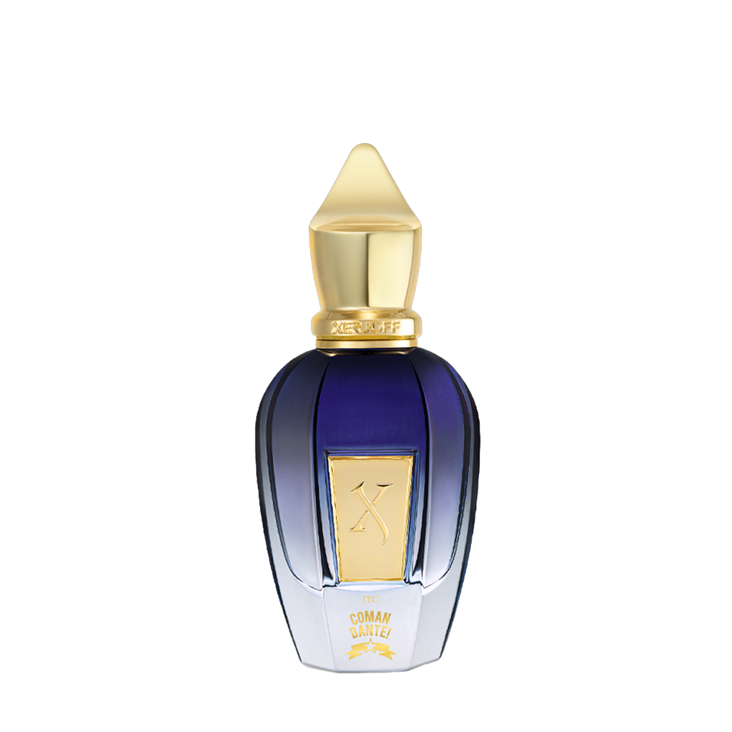 Freigestellter Flakon von Xerjoff Comandante Eau de Parfum – ein intensiver, tabakwürziger Nischenduft aus der Join the Club-Kollektion, jetzt bei scent amor entdecken