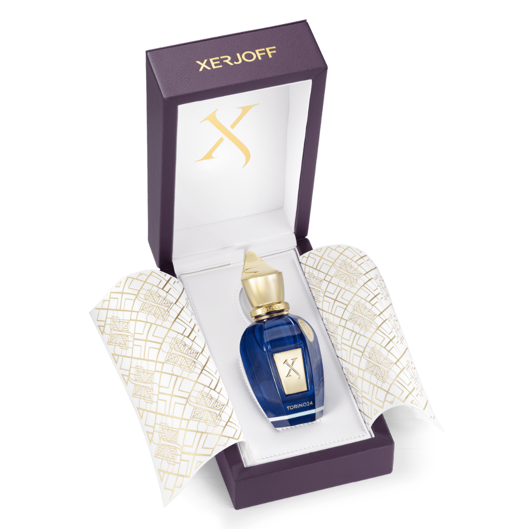 Xerjoff Torino 24 Eau de Parfum - luxuriöser Nischenduft in geöffneter, edler Verpackung, meisterhafte Duftkomposition jetzt bei scent amor entdecken