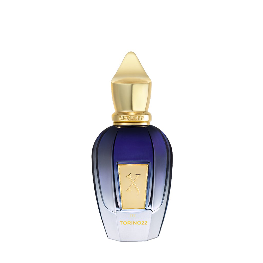 Freigestellter Flakon von Xerjoff Torino 22 Eau de Parfum – ein dynamisch-frischer Nischenduft mit sportlicher Eleganz, jetzt bei scent amor entdecken