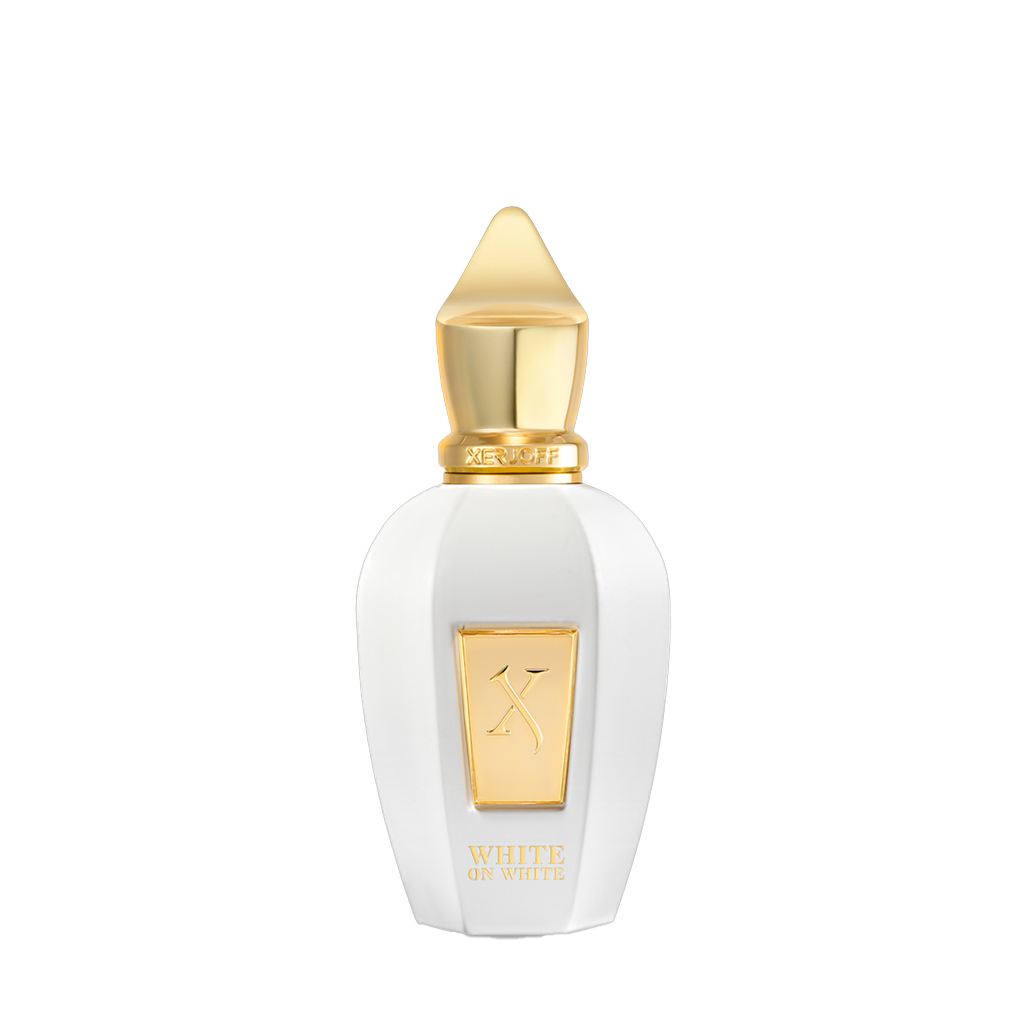 Freigestellter Flakon von Xerjoff White on White Eau de Parfum - luxuriöser Nischenduft aus der Spotlight Kollection, elegante Duftkomposition jetzt bei scent amor entdecken