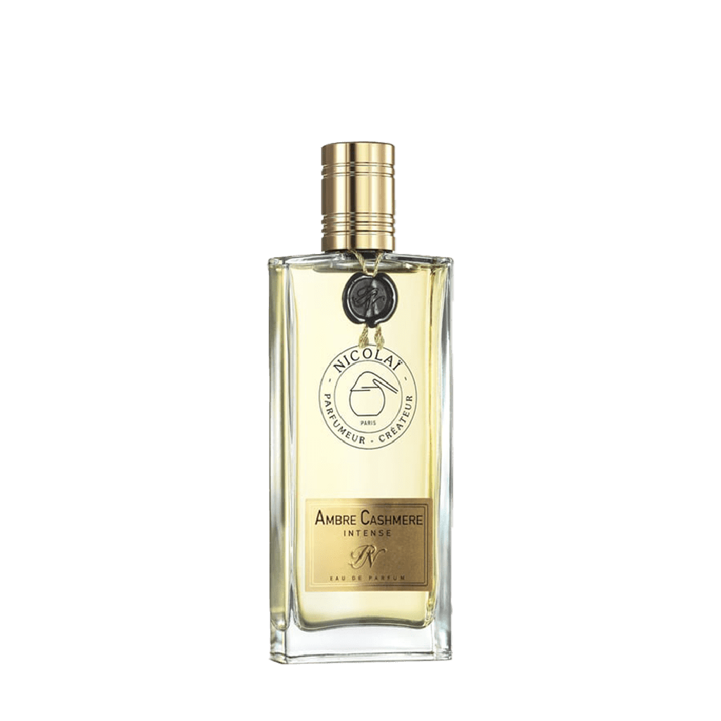Nicolaï AMBRE CASHMERE INTENSE Eau de Parfum Flakon freigestellt frontal scent amor
