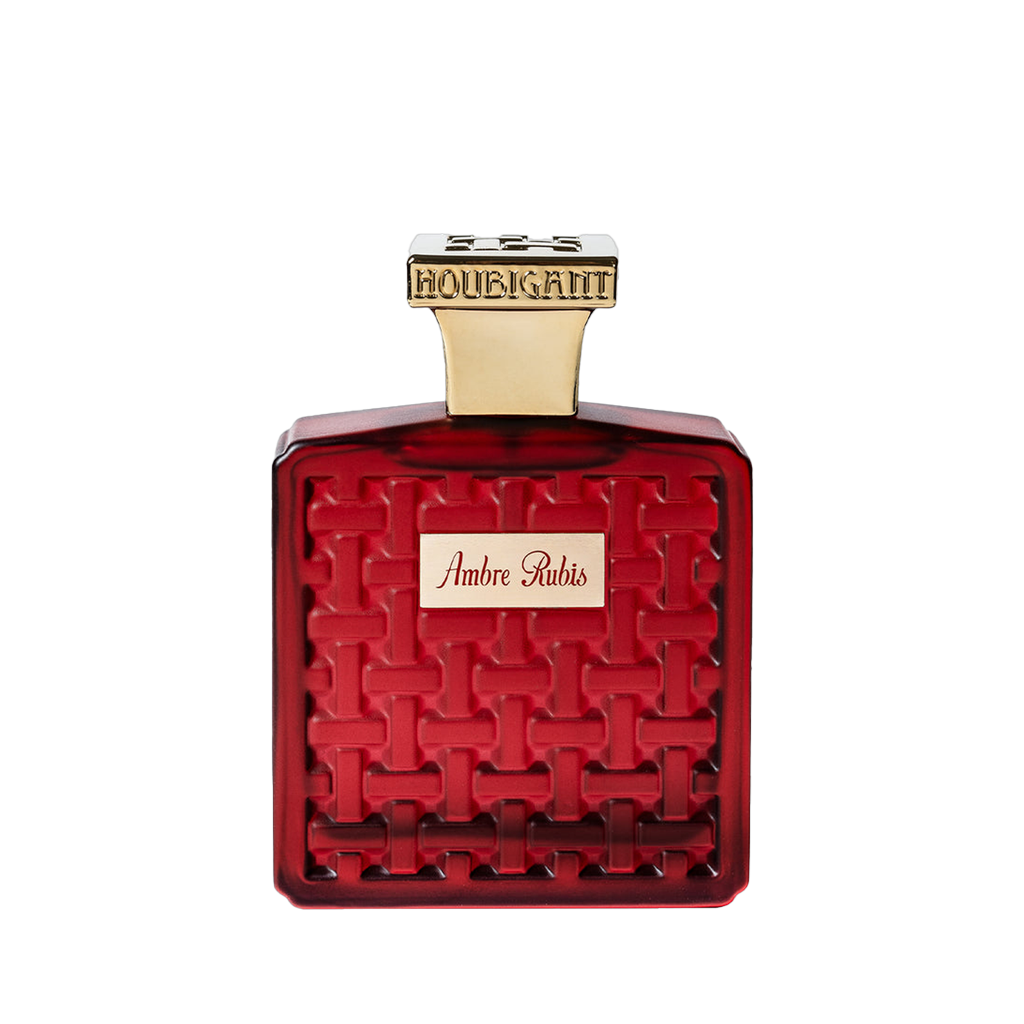 Houbigant Paris AMBRE RUBIS Eau de Parfum Extrême Flakon freigestellt frontal scent amor