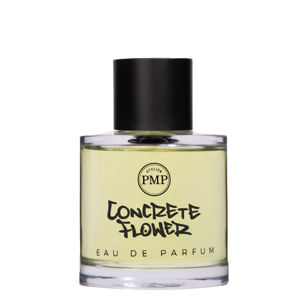 freigestellter flakon von dem eau de parfum concrete flower von atelier pmp