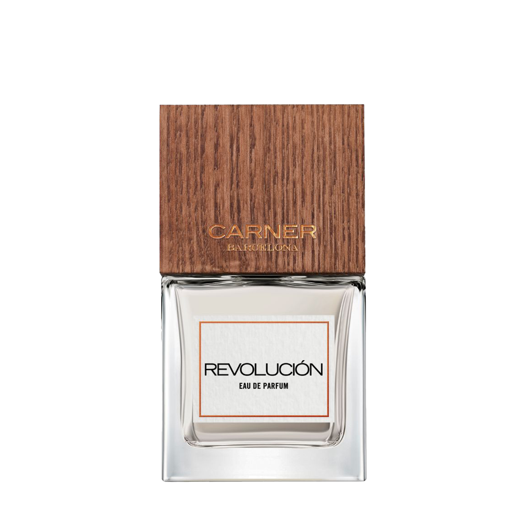 Carner Barcelona History Collection REVOLUCIÓN Eau de Parfum Flakon freigestellt frontal scent amor
