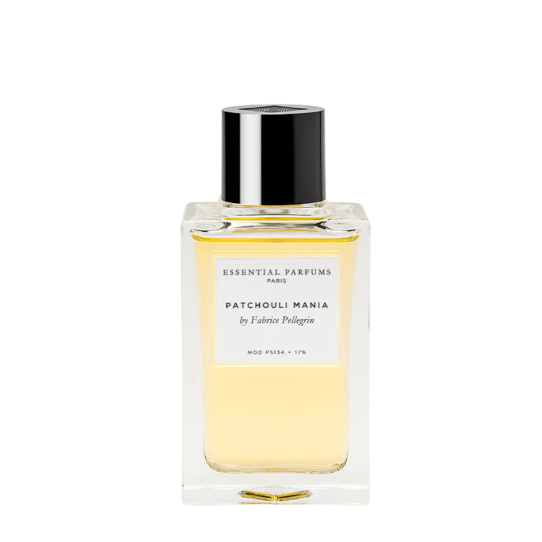 Freigestellter Flakon von Essential Parfums Patchouli Mania Eau de Parfum by Fabrice Pellegrin – erdiger Nischenduft mit charakterstarkem Patchouli bei scent amor entdecken