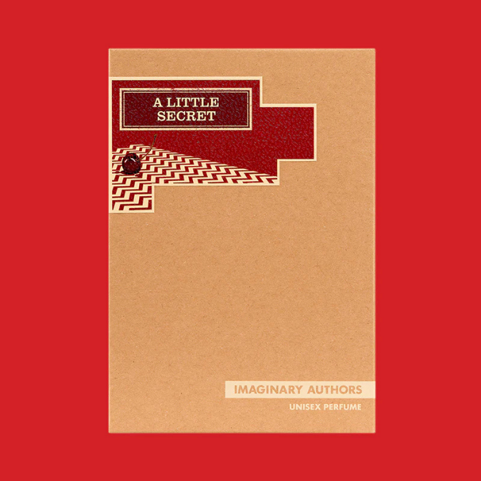 Imaginary Authors A Little Secret Eau de Parfum, minimalistische Verpackung mit grafischem Detail und Kirschmotiv, modern und hochwertig, erhältlich bei scent amor.