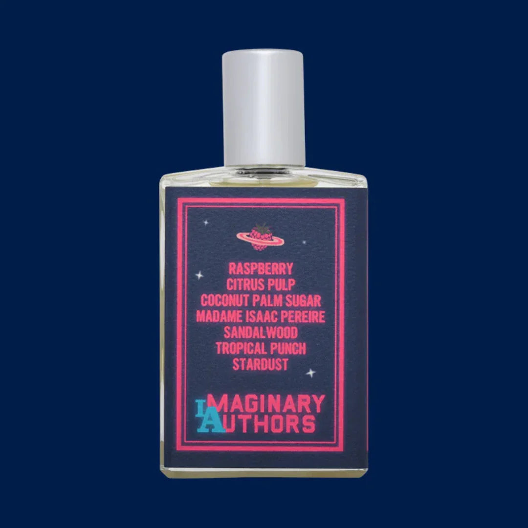 Rückseite des Flakons von Imaginary Authors IN LOVE WITH EVERYTHING Eau de Parfum – kunstvoll gestaltetes Parfumdesign für Duftliebhaber bei scent amor