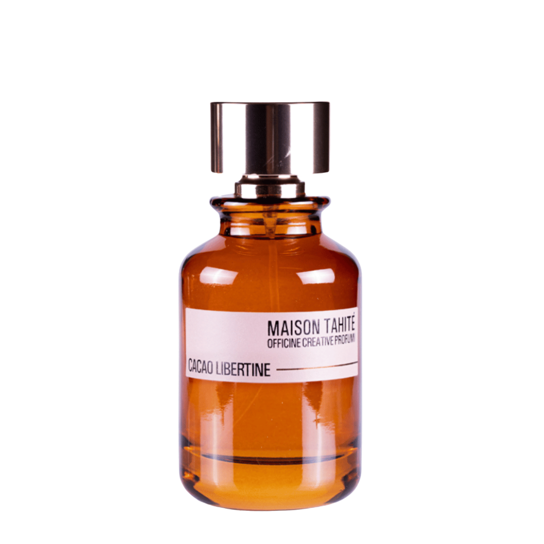 Freigestellter Flakon von Maison Tahité Cacao Libertine Eau de Parfum – gourmandiger Nischenduft mit intensiver Kakaonote bei scent amor entdecken