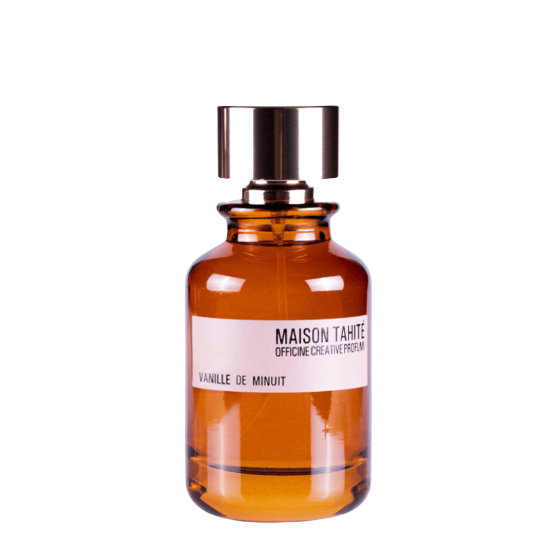 Freigestellter Flakon von Maison Tahité Vanille de Minuit Eau de Parfum – sinnlicher Nischenduft mit dunkler Vanillenote bei scent amor entdecken