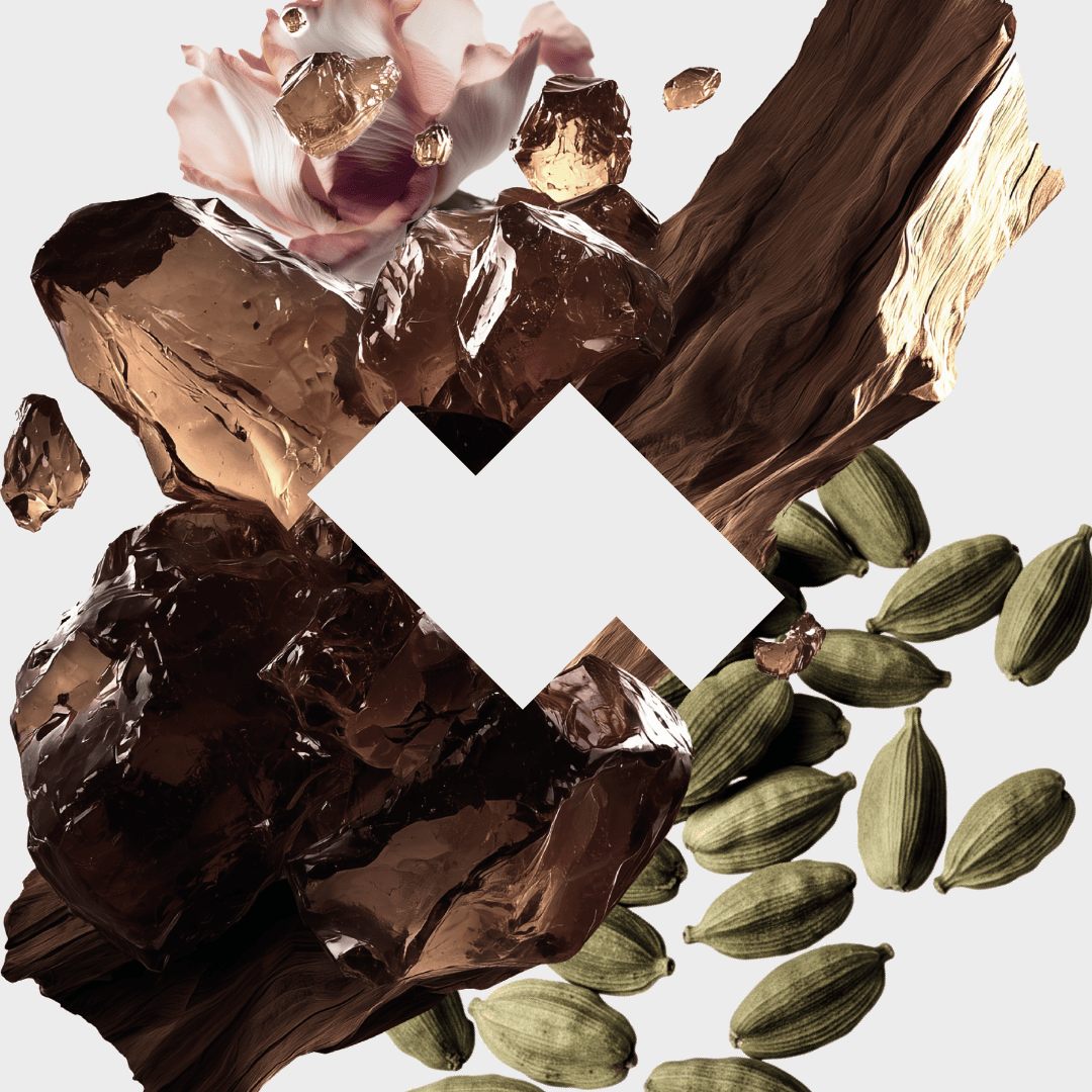 Mayhap L’Autre Moi Eau de Parfum, Komposition aus warmen Harzen, Holz und Kardamom, würzig und sinnlich interpretiert, erhältlich bei scent amor.