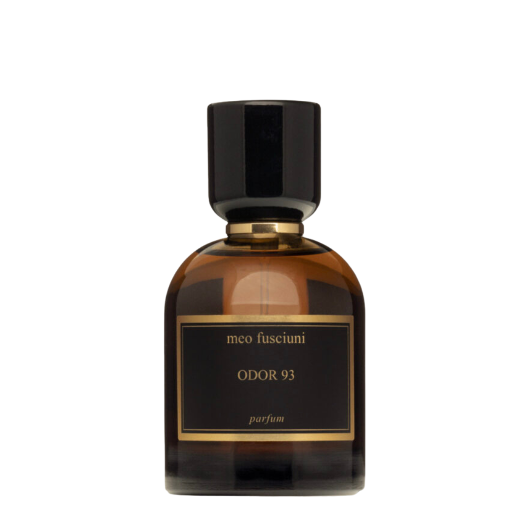 freigestellter Flakon von dem Eau de Parfum Odor 93 von Meo Fusciuni, intensiver grüner und animalischer Duft mit roher, provokativer Tiefe, erhältlich bei scent amor.