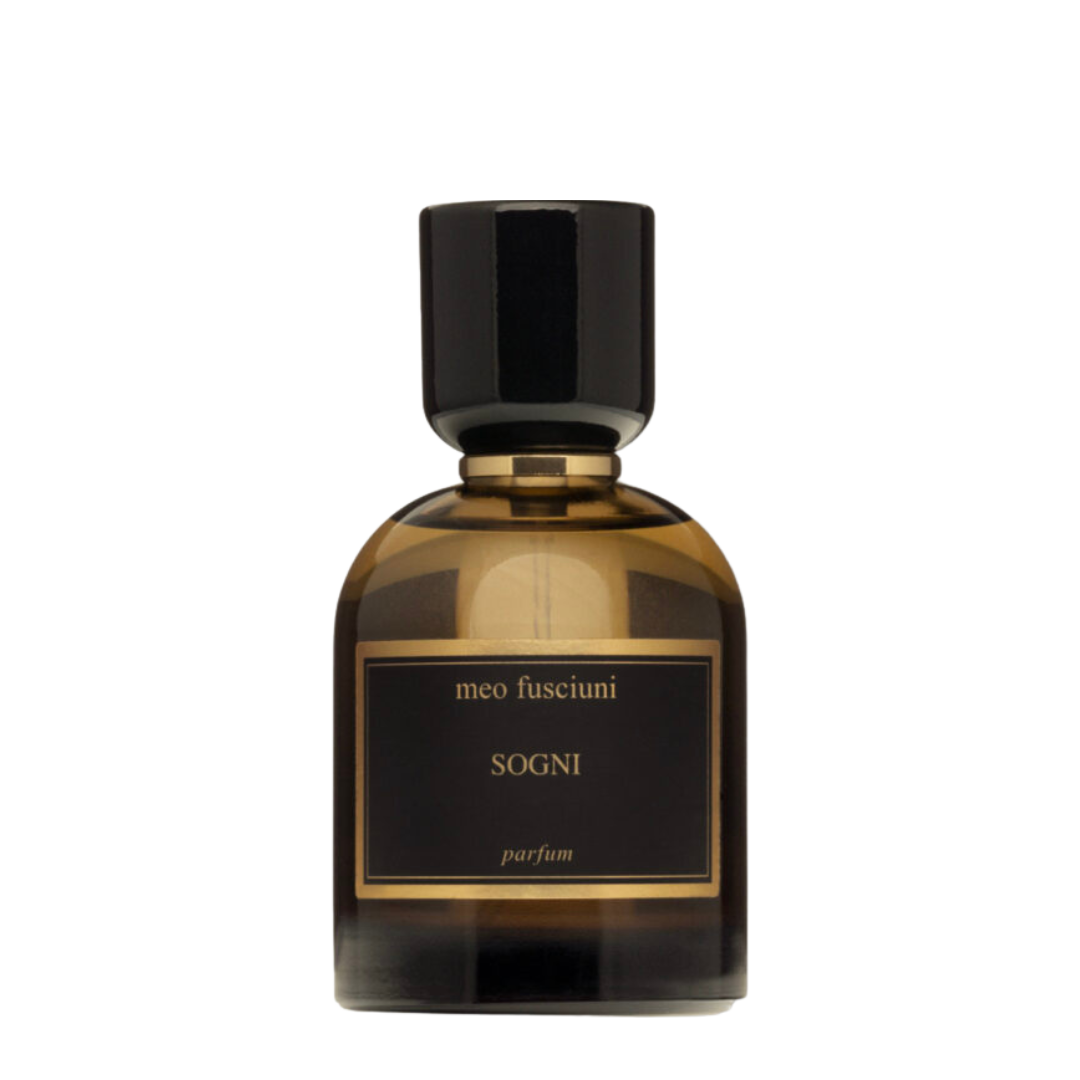 Freigestellter Flakon von dem Parfum Sogni von Meo Fusciuni, aromatisch-holziger Duft mit ruhiger, poetischer Tiefe, erhältlich bei scent amor.
