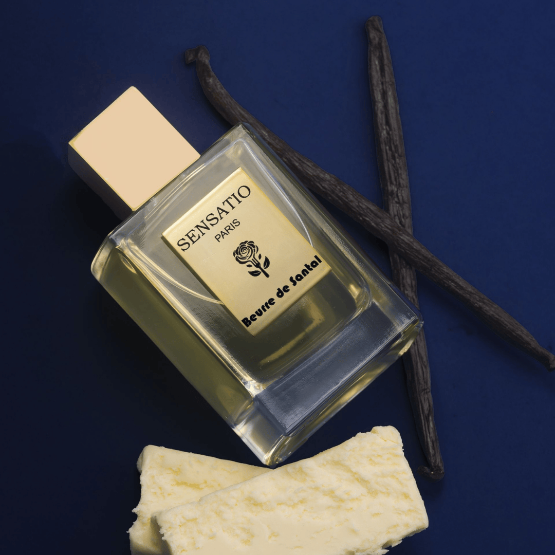 Sensatio Paris Beurre de Santal Eau de Parfum, Duftkomposition mit Vanilleschoten und cremiger Butter als olfaktorische Referenzen, erhältlich bei scent amor.