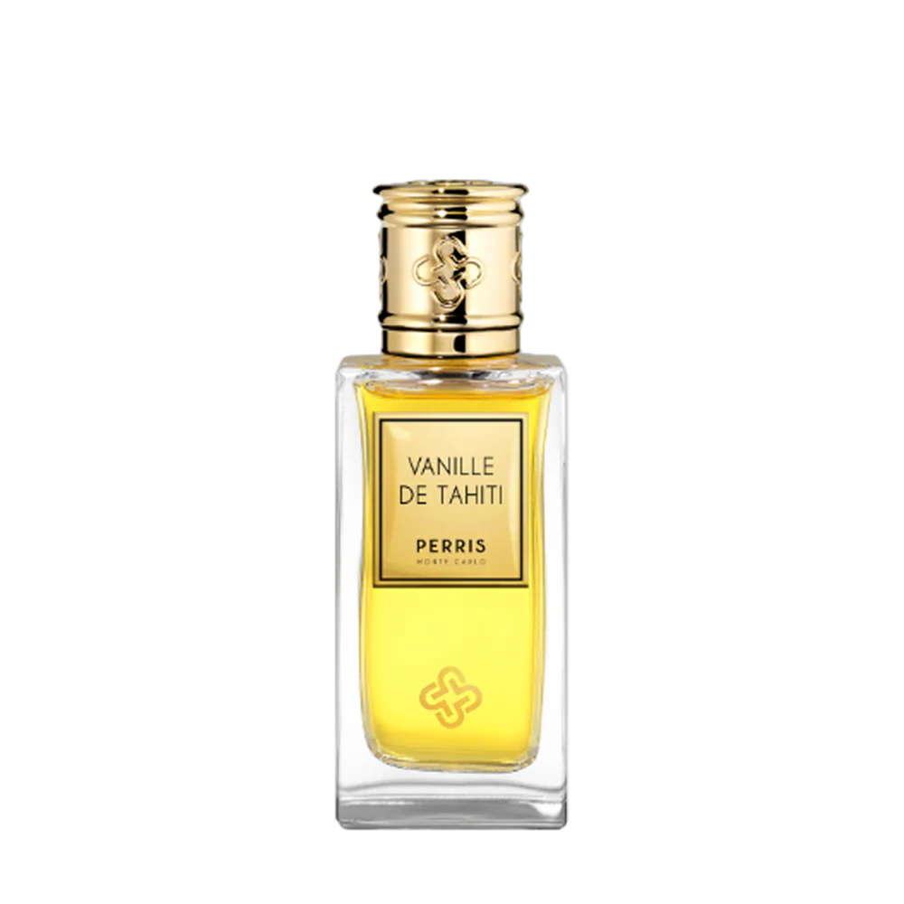 Flakon des Nischenparfums Vanille de Tahiti von Perris Monte Carlo freigestellt